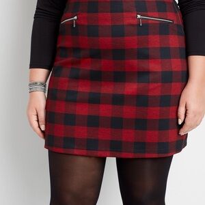Maurice’s Buffalo Plaid High Rise Skirt
